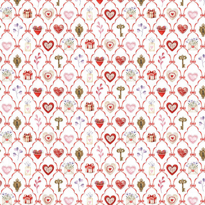 Tejido Digital Cuddle Key to My Heart - 58" - 60" por yarda