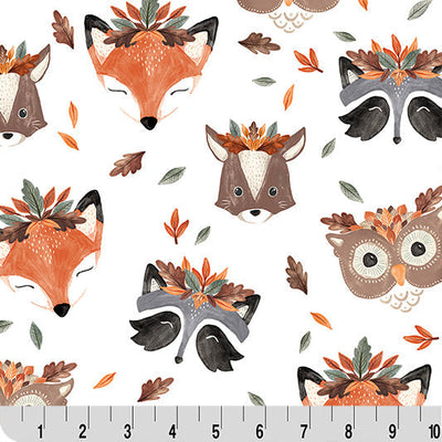 Digital Cuddle Multi Leaf Me Be Fabric - 58" - 60" Per Yard
