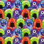 Tissu Digital Cuddle Multi Monsters - Largeur 58"
