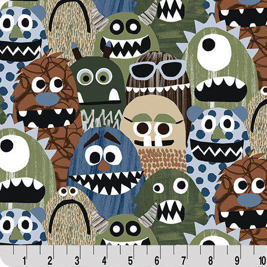 Digital Cuddle Loden Tickle Monster Fabric - 58" Width