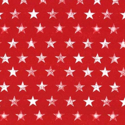 Red Rugged Stars Route 66 Cotton Fabric - 44"/45" Per Yard