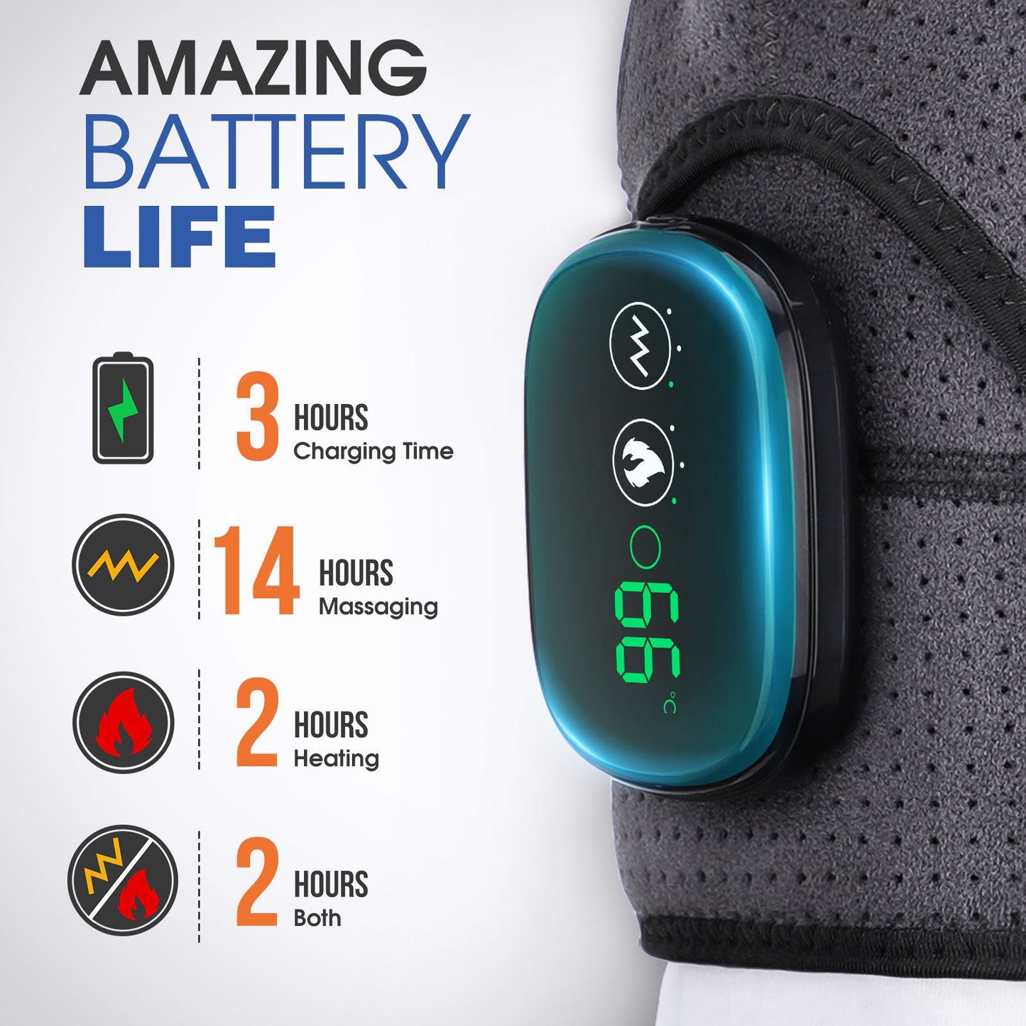 USB Rechargeable Electric Heating Shoulder Massage Belt