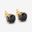 Boucles d'oreilles en diamant noir véritable de 4,12 carats en or jaune 14K