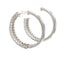 Natural 1.02ct Diamond Hoop Earrings in 10KT White Gold