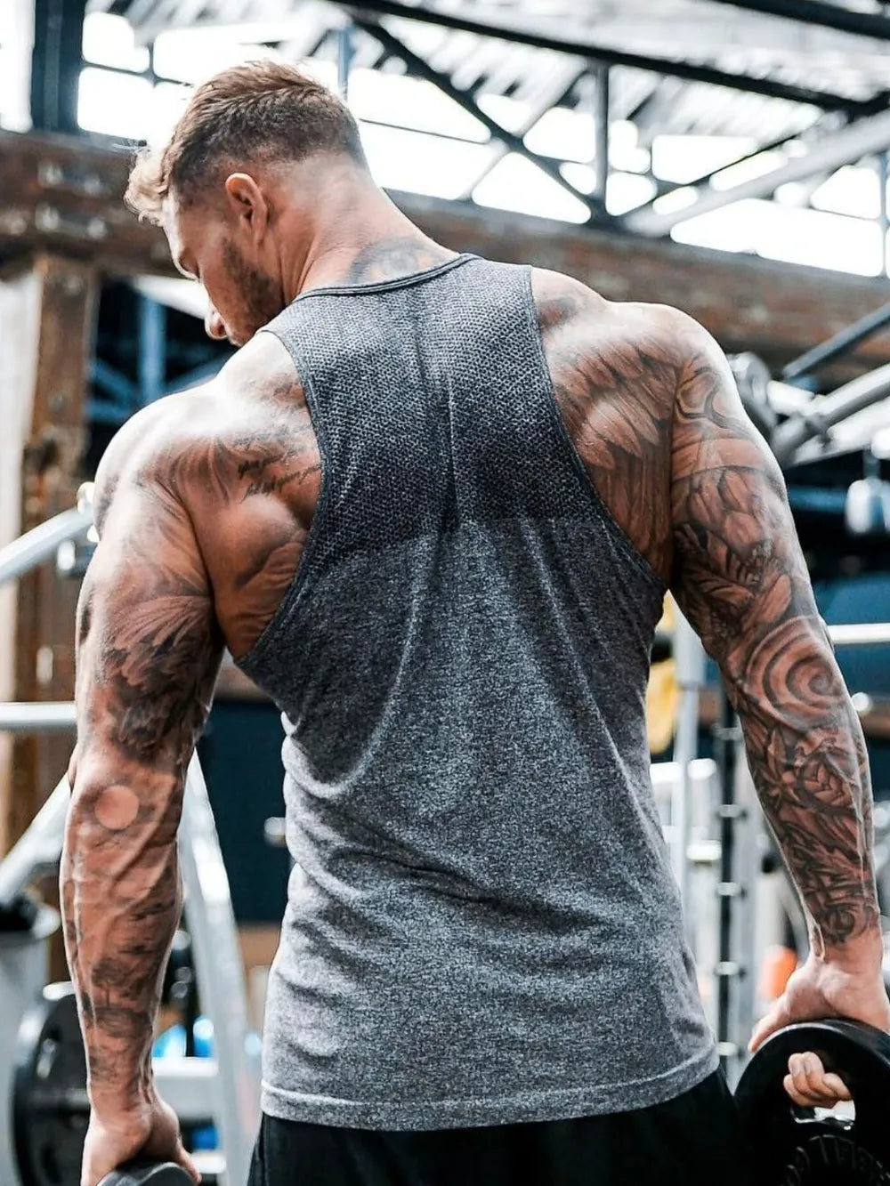 Débardeur actif à encolure ronde grande taille pour homme