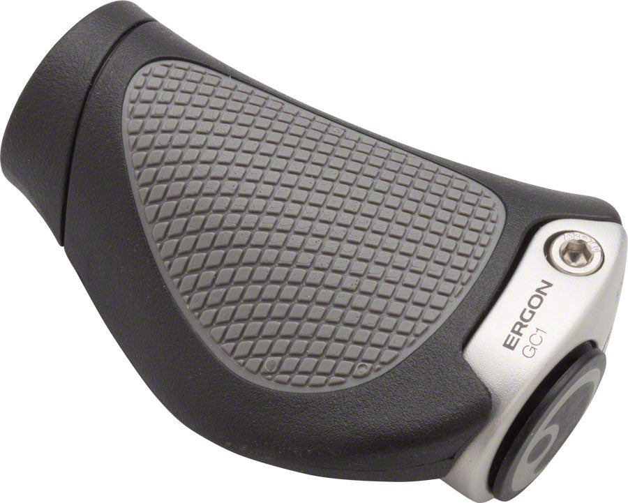 Poignées Ergon GC1 - Noir/Gris Lock-On pour vélos de ville
