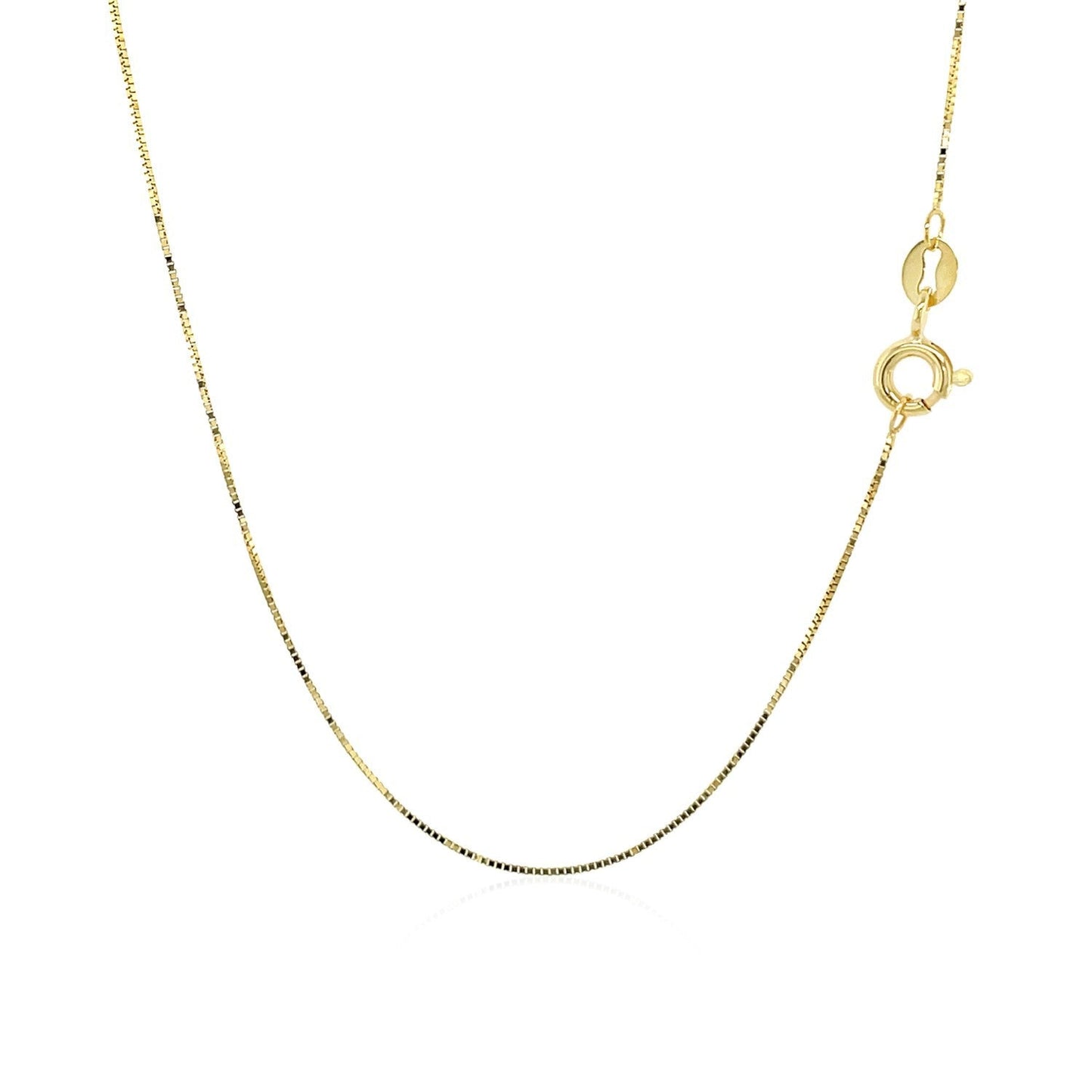 10k Yellow Gold Classic Box Chain - 0.45mm