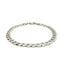 Rhodium Plated Sterling Silver Curb Style Bracelet