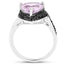 3.53 Carat Pink Amethyst & Black Spinel Sterling Silver Ring