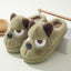 Warm and Cute Puppy Platform Non-Slip Cotton Slippers
