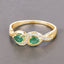 0.35 Carat Zambian Emerald and Diamond 14K Yellow Gold Ring