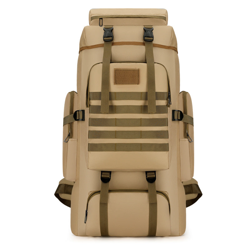 Canvas Large Capacity Backpack Travel Bag Men's Backpack Outdoor Sports Mountaineering Bag Hiking Retro Military Bag - Korvel