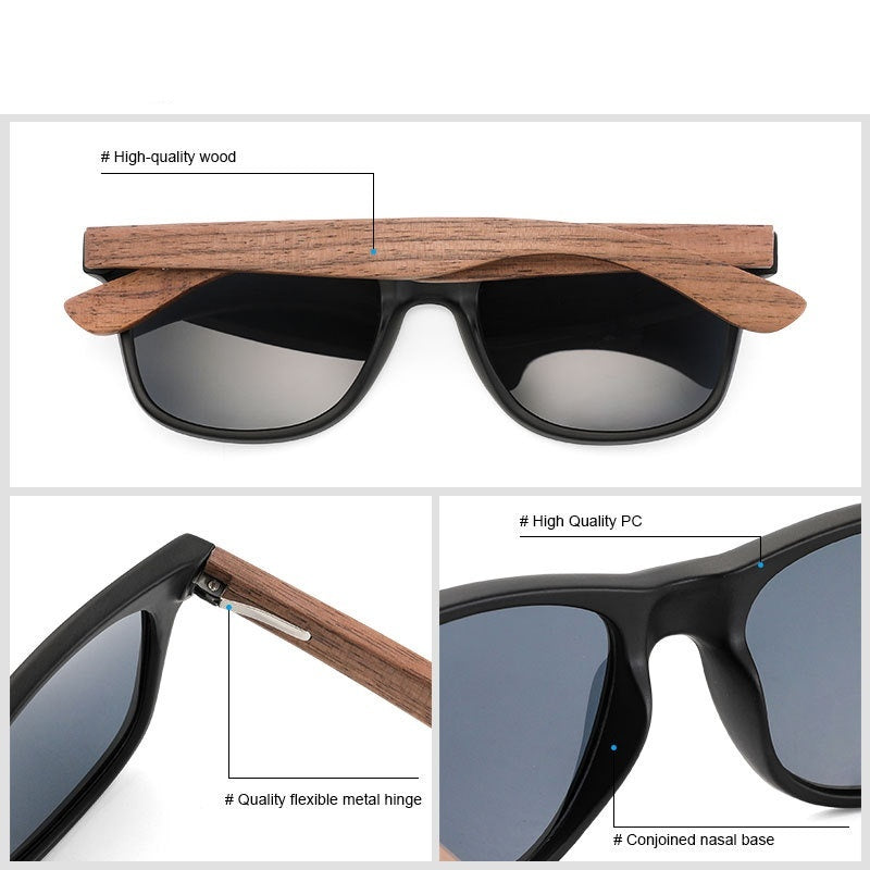 Lunettes de soleil en bambou et bois polarisées de qualité supérieure