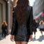 Casual Cropped Black Leather Jacket for Women