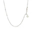 14k White Gold Adjustable Box Chain 0.7mm