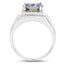 Bague de fiançailles en argent sterling avec topaze mystique de 4,75 carats