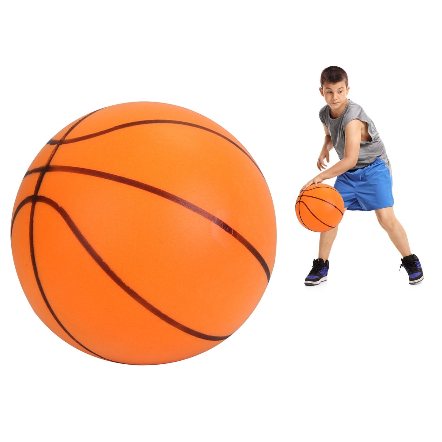Pelota de Entrenamiento de Espuma para Baloncesto Silenciosa - Juego Interior de Bajo Ruido