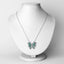 2.60 Carat Genuine Emerald and White Zircon Necklace