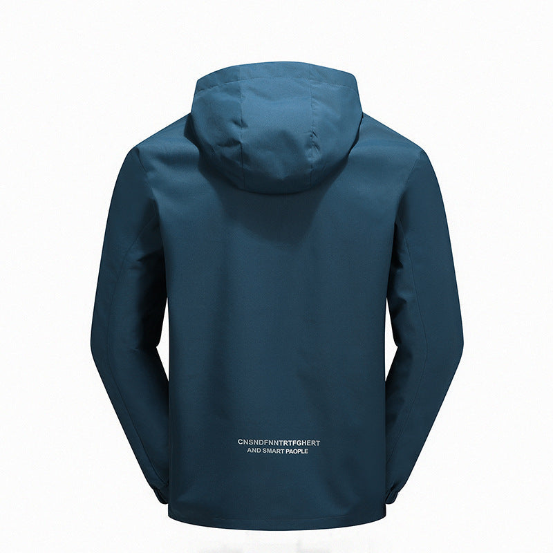 Chaqueta a Prueba de Viento con Capucha Casual de Moda