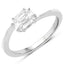 0.33 Carat White Diamond Bypass Ring in 18K White Gold