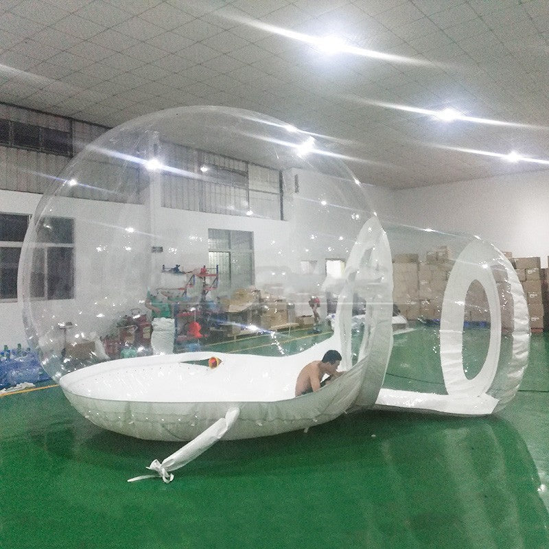 Grande Tente Gonflable Transparente en PVC pour Usage Extérieur