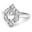 Anillo de Compromiso Semi Montura de Diamante Blanco de 0.20 Quilates en Oro Blanco de 14K