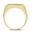 Bague de fiançailles en argent sterling plaqué or jaune 14K avec diamant bleu