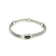 Bracelet en corde tissée avec accents de saphir noir en argent sterling