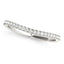 14k White Gold Curved Pave Setting Wedding Band