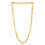 Collier en chaîne à maillons ronds en papier de 14 carats en or jaune italien
