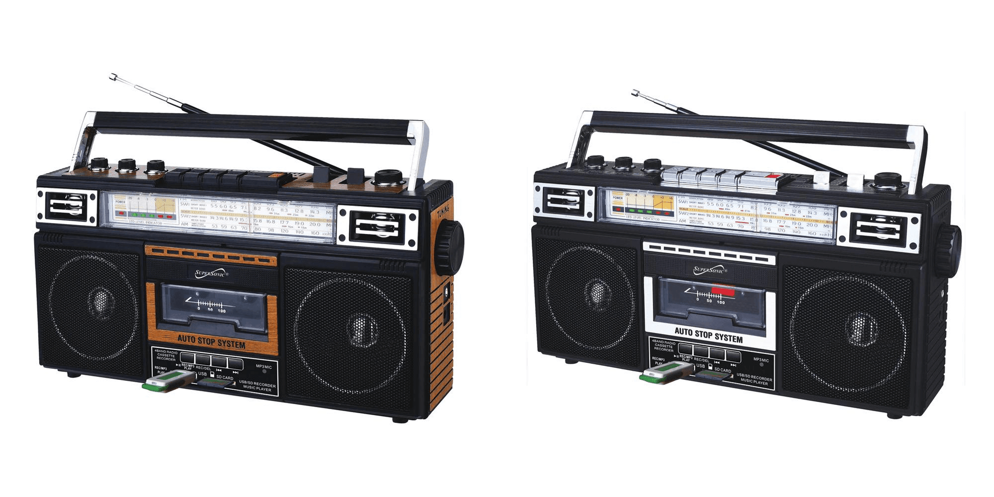 Supersonic 4 Band Bluetooth Radio & Cassette Player + Cassette To Mp3 Converter - Korvel