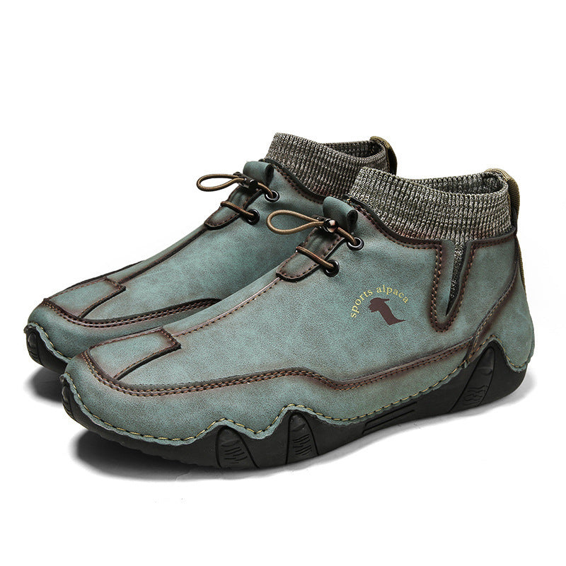 Men's Mid-top Martin Boots - Fashionable Outdoor Footwear