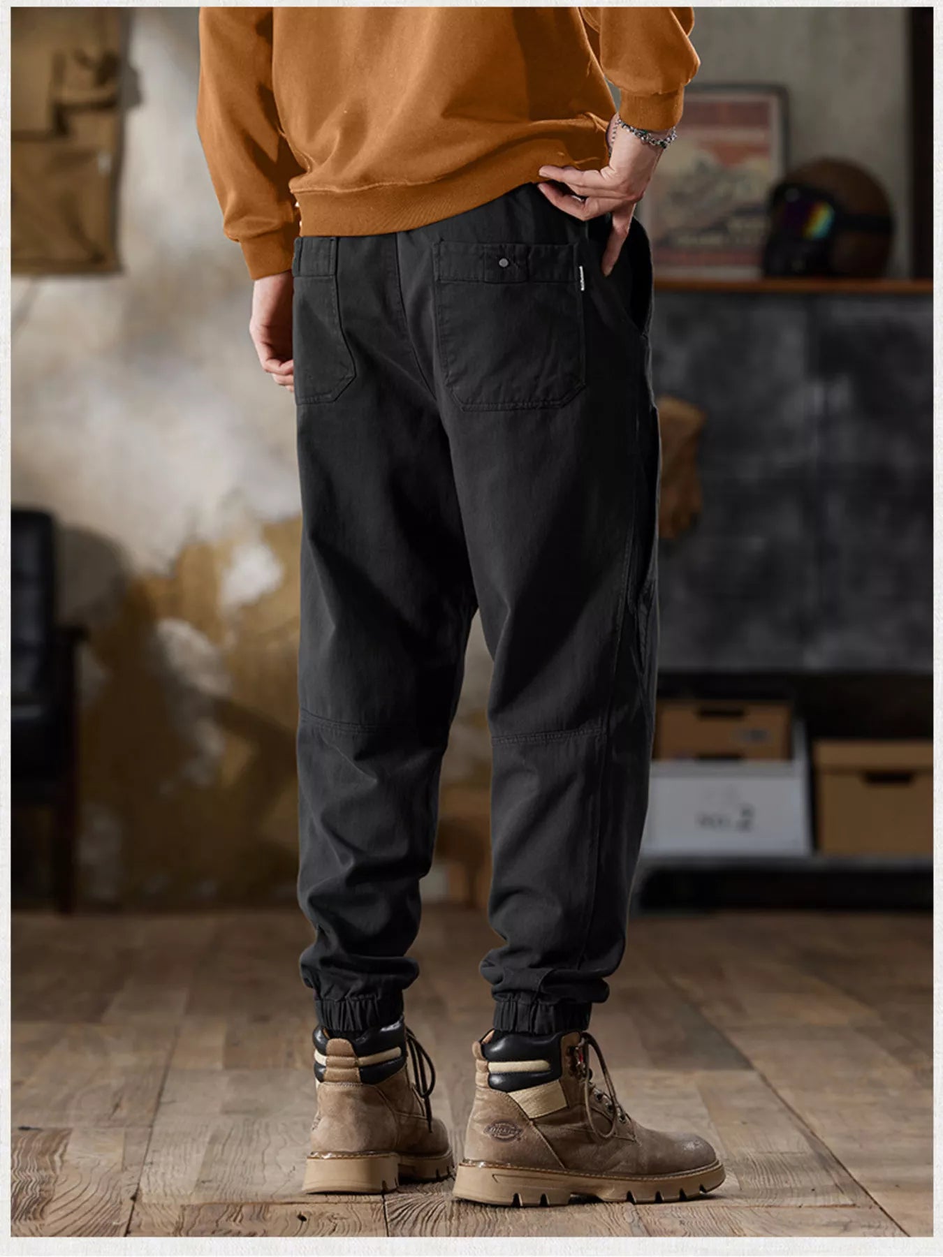 Men's Plus Size Casual Drawstring Cargo Joggers