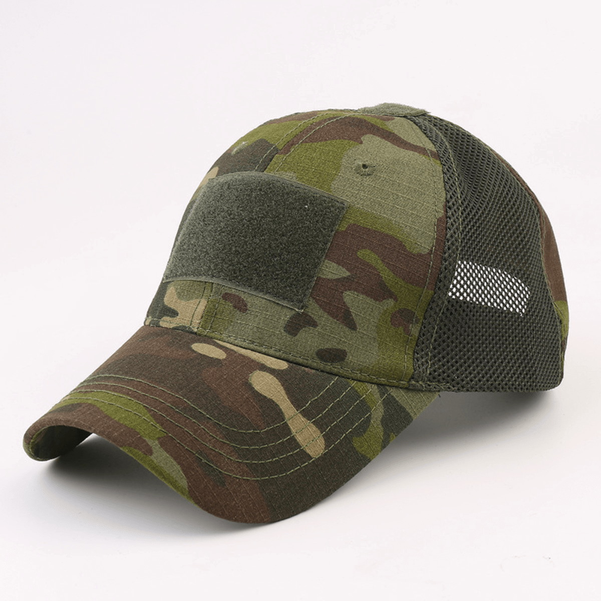 Casquette à patch de style tactique avec sangle réglable