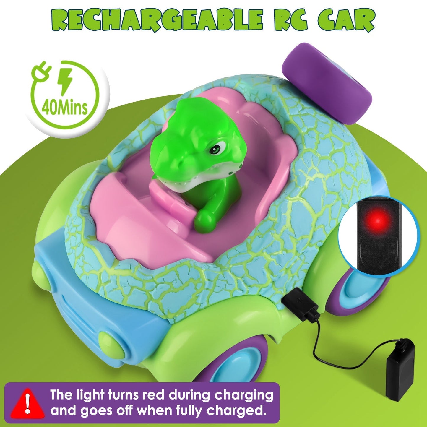 GBruno 2-Pack Dinosaur Remote Control Cars