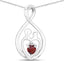 0.14 Carat Genuine Garnet .925 Sterling Silver Pendant