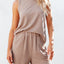 Conjunto de Top Sin Mangas de Cuello Redondo y Pantalones Cortos