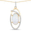 Colgante de Ópalo Etíope y Diamante de 3.59 Quilates en Oro de 14K