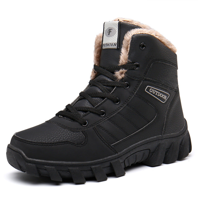 910 Lace-up Anti-slip Couple Snow Boots
