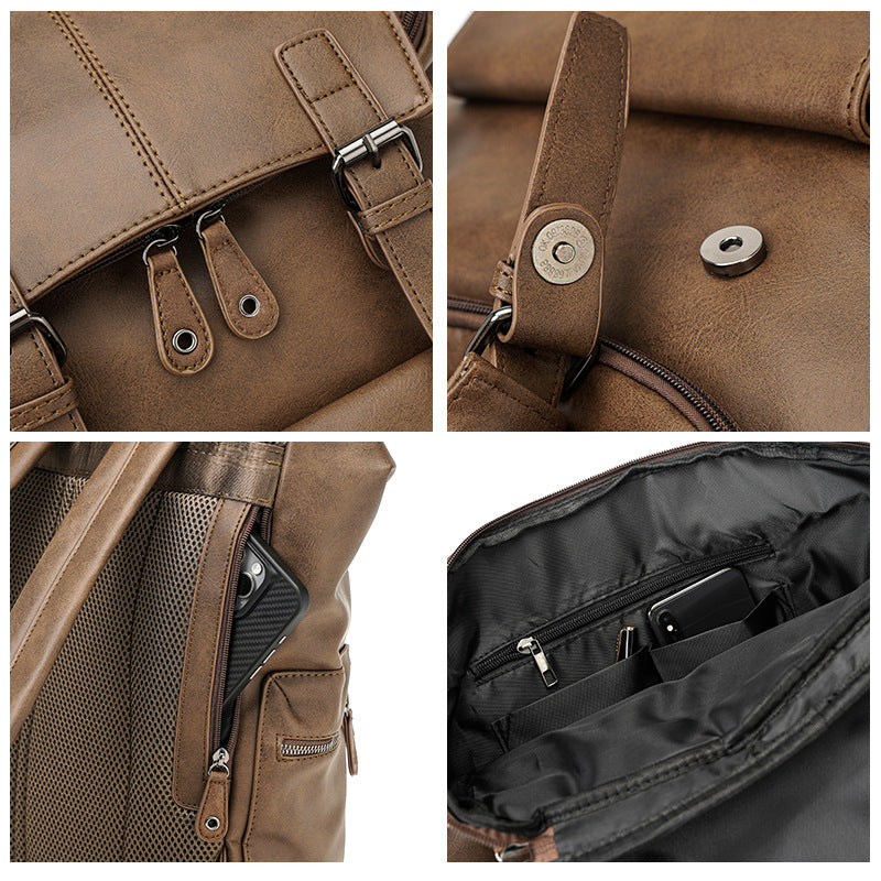 Mochila Retro Casual para Hombre de Gran Capacidad