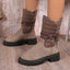 Botas de Nieve de Media Tubo con Tacón Grueso para Mujeres