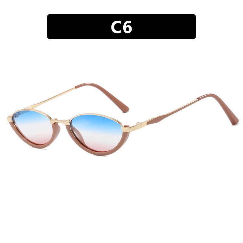 Gafas de sol de metal con marco pequeño y elegante