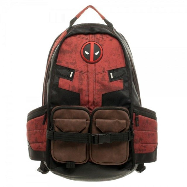 Deadpool Marvel Comics Super Hero Movie Civil War School Bags Men Rucksack Mochila Bag Backpacks shoulder crossbody - Korvel