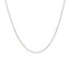 Cadena de eslabones ovalados de cable de oro blanco de 14k - 0.97mm