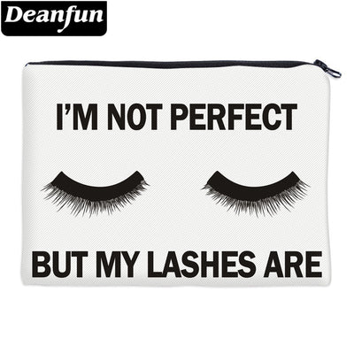 Deanfun Cosmetic Bags 3D Printed Eyelash with Letter Necessaries for Women Travelling - Korvel