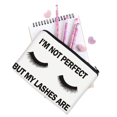 Deanfun Cosmetic Bags 3D Printed Eyelash with Letter Necessaries for Women Travelling - Korvel