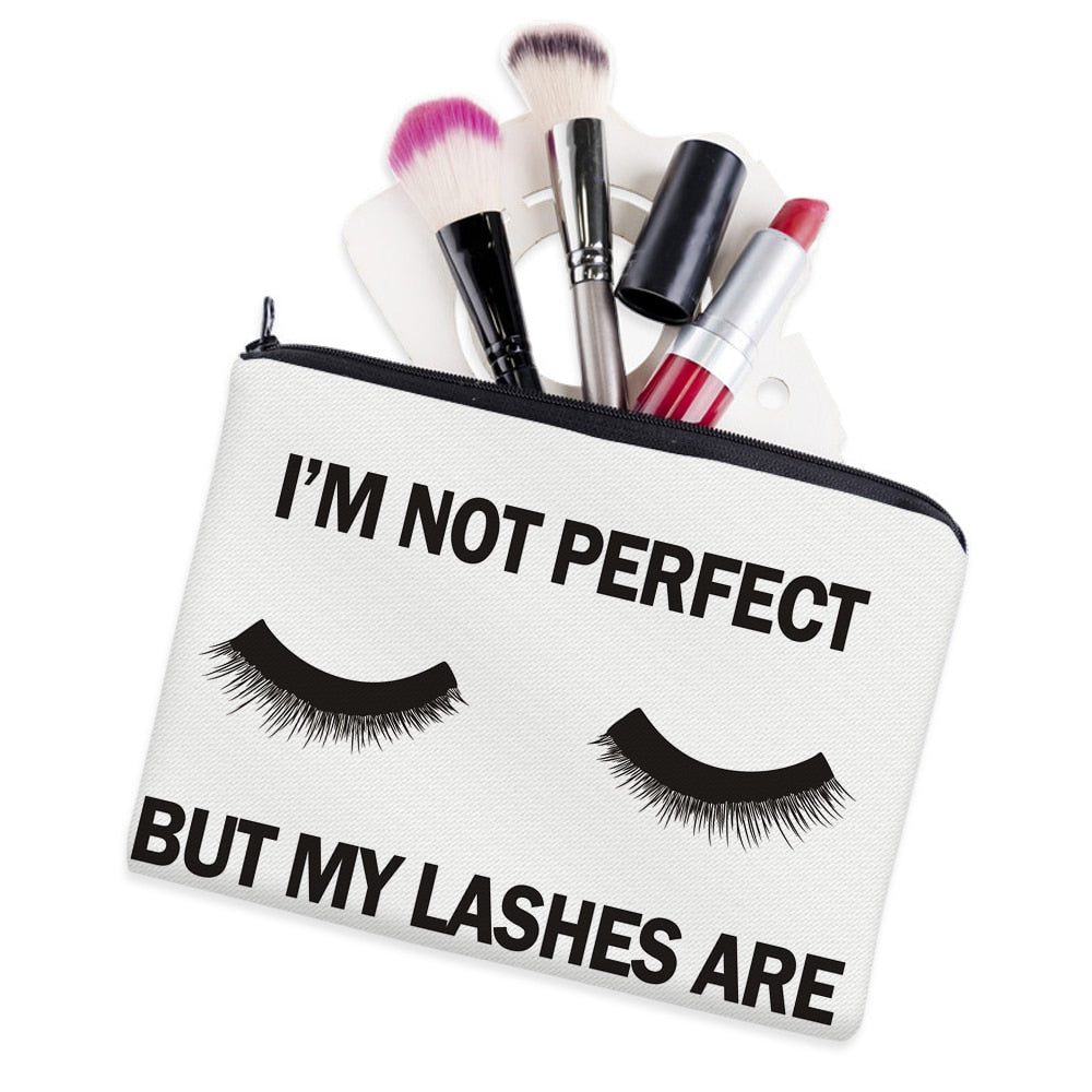 Deanfun Cosmetic Bags 3D Printed Eyelash with Letter Necessaries for Women Travelling - Korvel