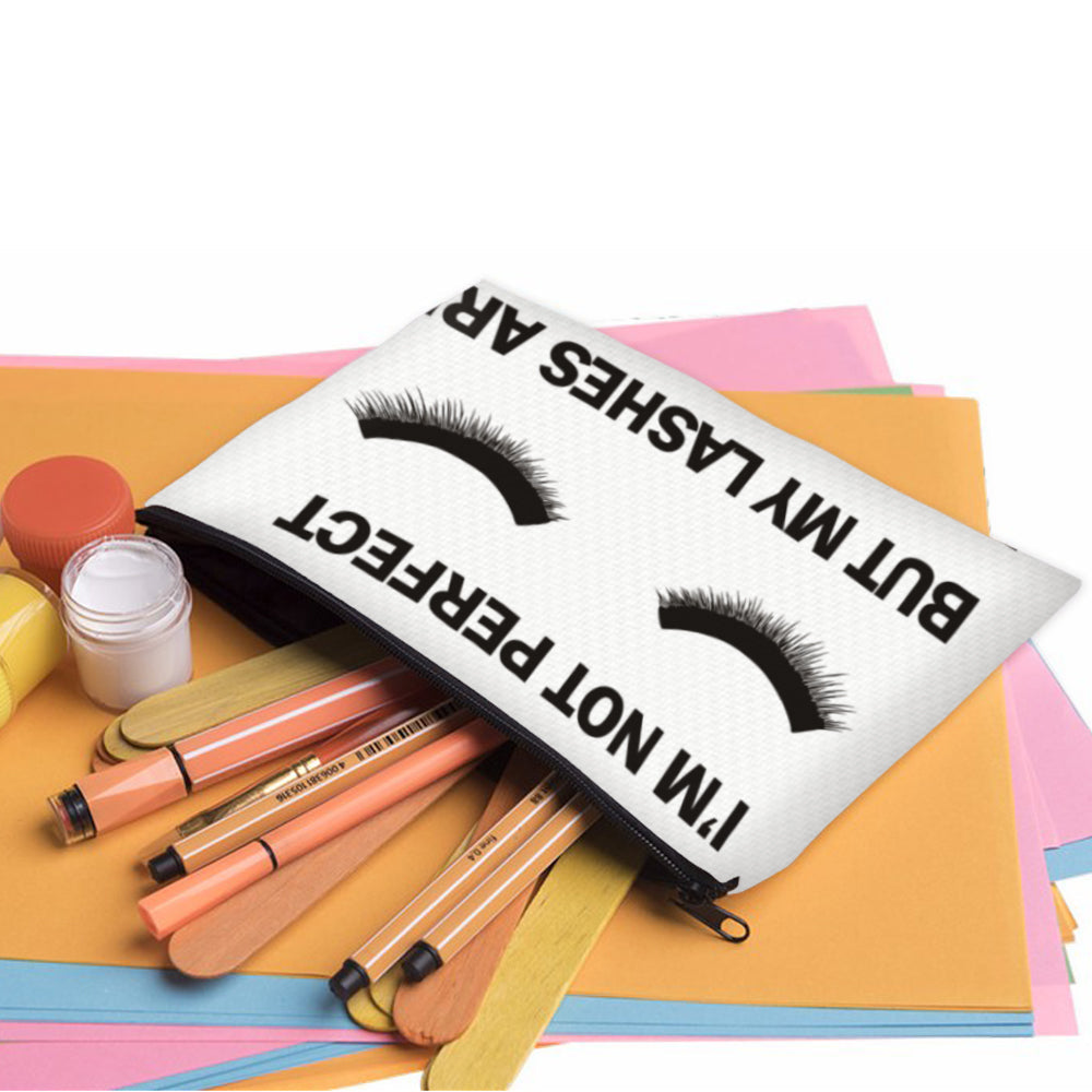Deanfun Cosmetic Bags 3D Printed Eyelash with Letter Necessaries for Women Travelling - Korvel
