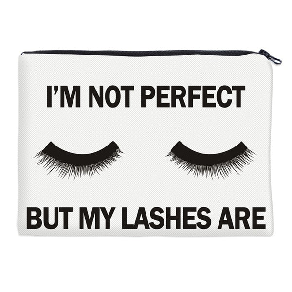 Deanfun Cosmetic Bags 3D Printed Eyelash with Letter Necessaries for Women Travelling - Korvel