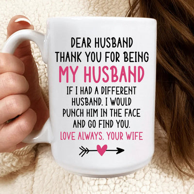 Dear Husband Mug - Premium Ceramic Drinkware